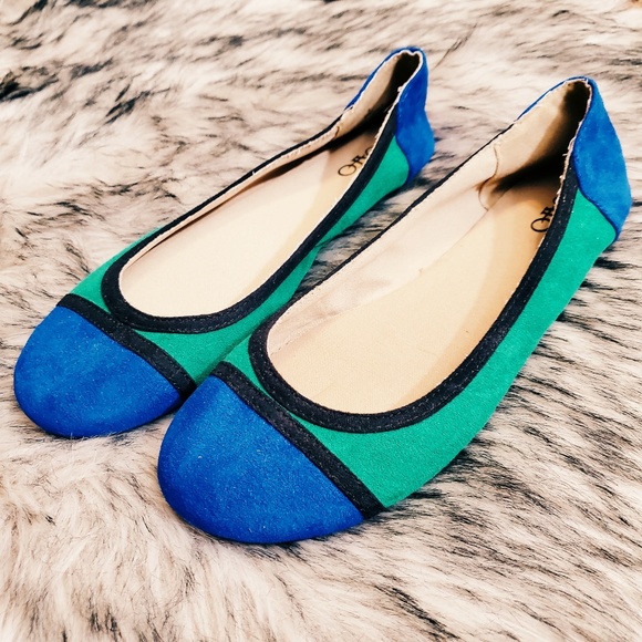 Cato Shoes - 🍍Cato Green & Blue Flats